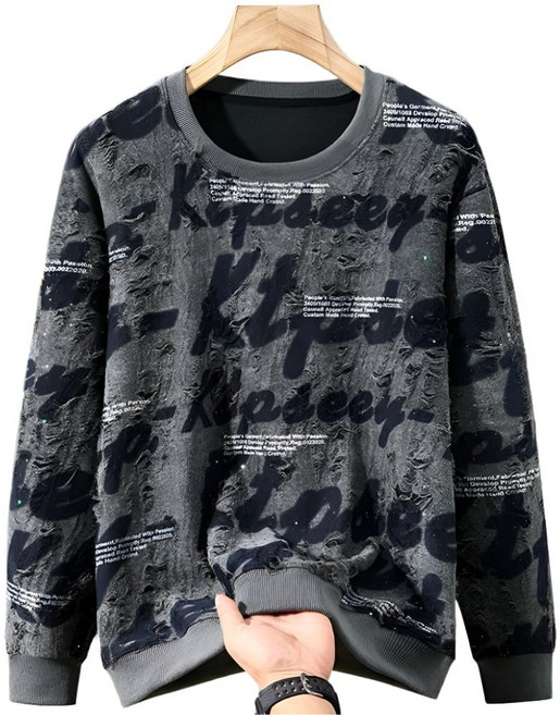 쥬엔리치 남자 빅사이즈 맨투맨 라운드넥 5-11XL 특양면 JR812