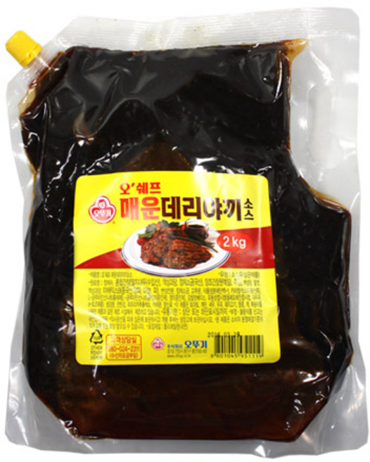 호텔주방장 오쉐프 매운데리야끼소스2kg, 1개