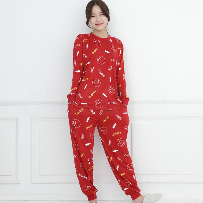 투와이 코카콜라 남녀공용 상하세트 (홈웨어 잠옷 파자마) CA138