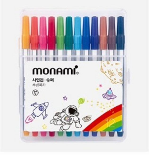 모나미 12색 슈퍼사인펜, 1세트