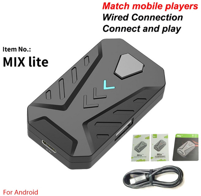 휴대용 모바일 게임 키보드 마우스 변환기 어댑터 믹스 프로 / 믹스 라이트 장치 태블릿 밀도 촬영 공간 절약, 1개, 02 LITE