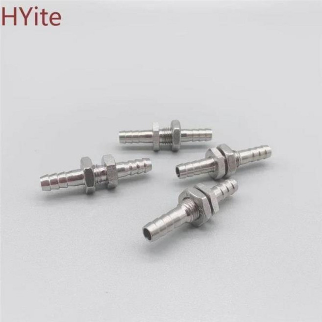 4mm 호스 바브 벌크헤드 304 스테인레스 가시 파이프 피팅 커플러 커넥터 어댑터, 08 10mm