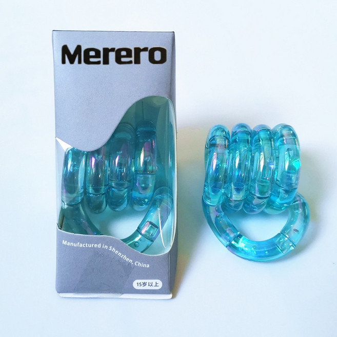 Merero 스트레스해소장난감 피젯토이 탱글 집중력 장난감 랜덤, 1개, 크리스털 블루