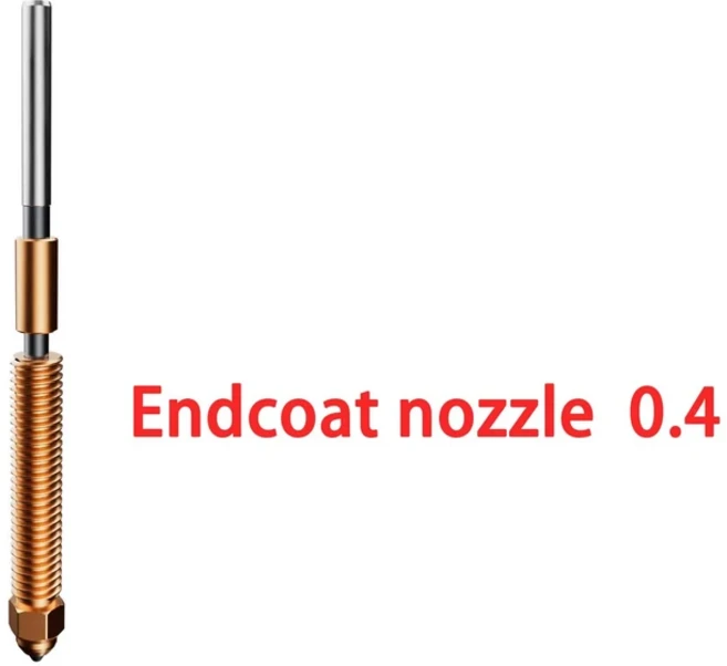 Creality K2 Plus 노즐용 실리콘 카바이드 퀵 스왑 키트 3D 프린터 액세스용 모든 금속 디자인, 04 Endcoat 0.4mm, 01 For K2 PLUS