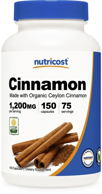 뉴트리코스트 시나몬 1200mg 캡슐, 1개, 150개입, 150정 - 쿠팡