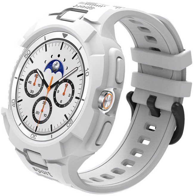 오네꼬네 일체형 스트랩 케이스 밴드 시계줄 호환용, 1개, 화이트