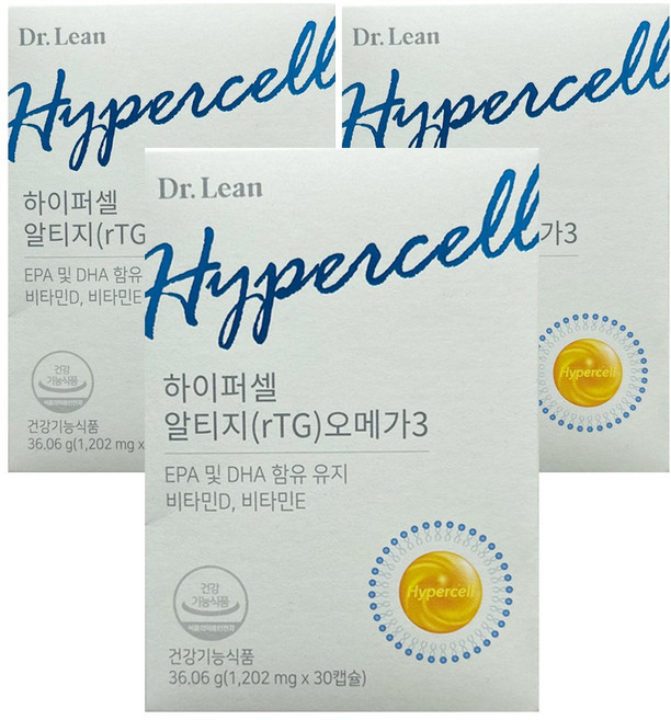 닥터린 하이퍼셀 알티지 오메가3 저분자 30캡슐 3박스 zc, 3개, 30정