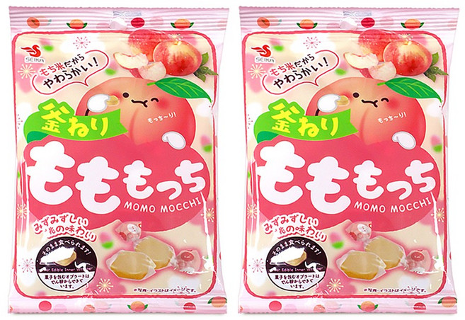 세이카 카라멜 복숭아 모찌, 32g, 2개