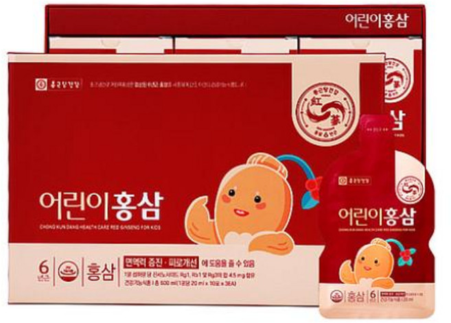 종근당 어린이 홍삼 6년근 홍삼농축액 사양벌꿀 진세노사이드 진액 원액 엑기스, 1개