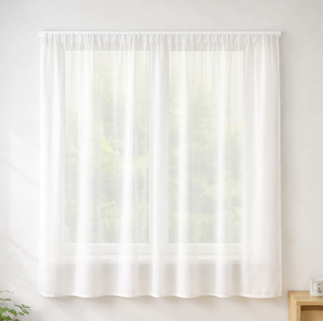 굿즈팡팡 무타공 벨크로 붙이는 창문 커튼 +커튼끈 포함