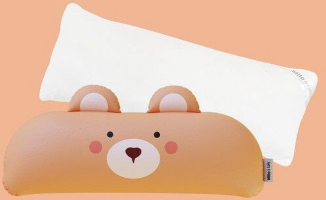 [백화점출고] [밀로앤개비] 동물 롱 바디필로우 베개 (커버1+솜1) 세트 유아베개/아기베개/돌아기베개/바디필로우, 롱베개_마이크로 베개솜, 로니