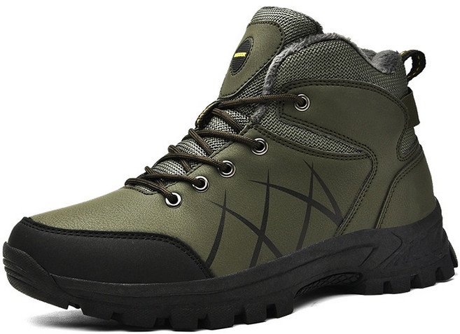 男式雪地靴 冬季高幫戶外登山加絨棉鞋