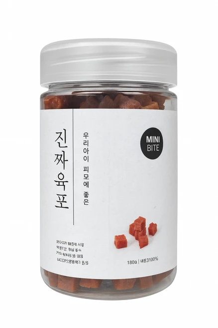 진짜육포 미니바이트 강아지 간식 져키 180g, 연어 미니바이트, 3개 - 쿠팡