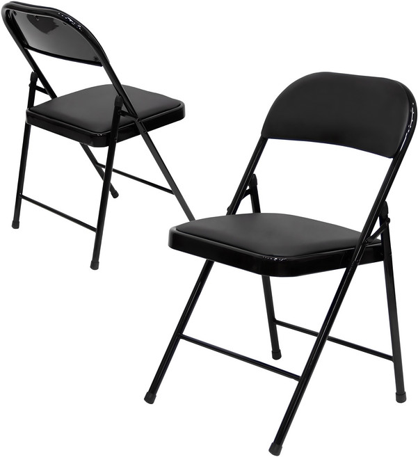 RM디자인 간이 교회 행사용 사무용 접이식 의자, 블랙