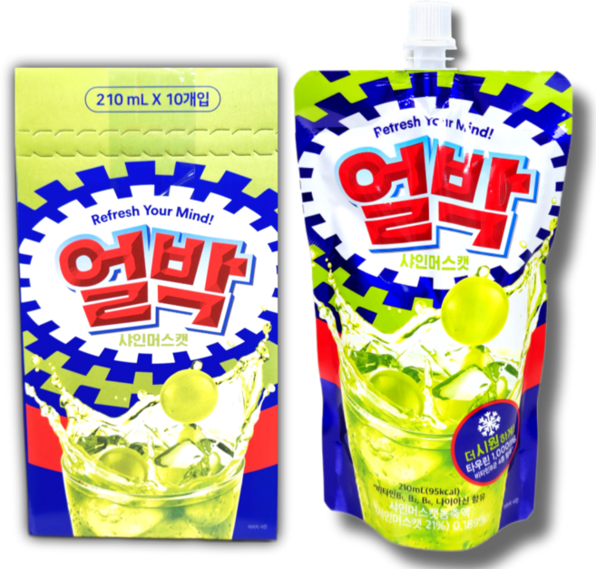 얼박 샤인머스캣맛 벌크 낱개, 210ml, 3개