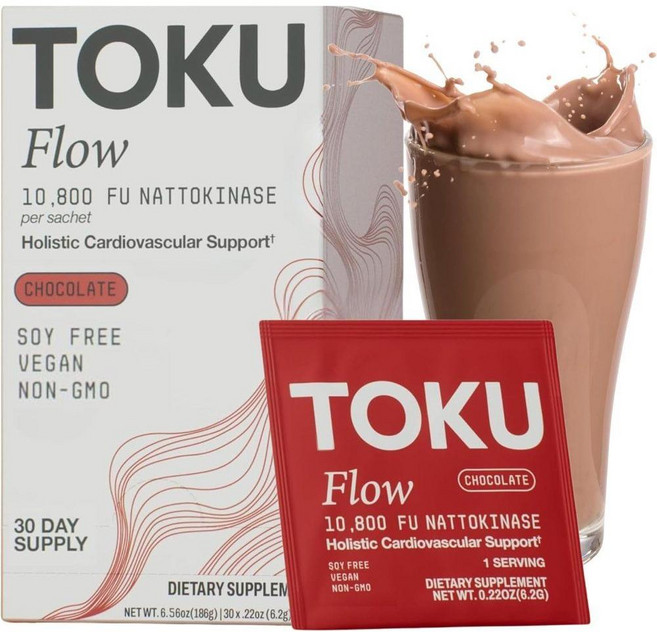 토쿠 플로우 나토키나제 10800FU Nattokinase 초콜릿맛 6.2g 30패킷