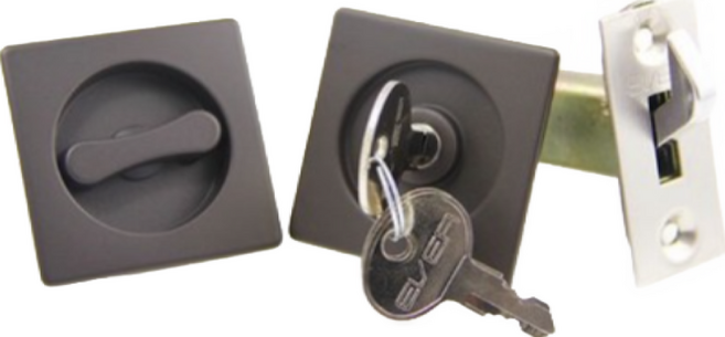 EVER LK07 勾鎖 附3鑰匙 推拉門 移門 平行門 鉤鎖 日式 吊門 拉門鎖, 1個, 白鐵色 咖啡黑