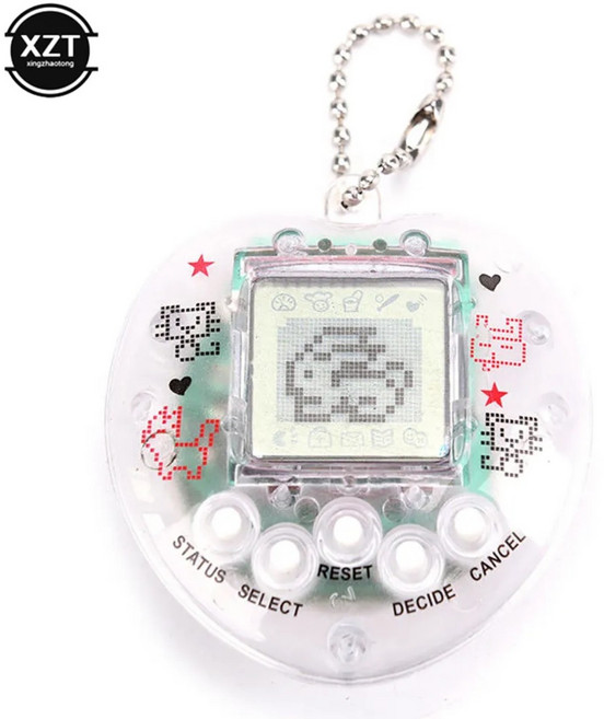 다마고치 키링 y2k 레트로 키치 핸드폰 에어팟 키홀더 열쇠고리, white