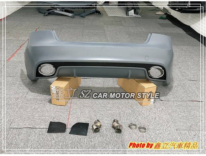 AUDI A5 13-16年 4門專用 RS5 RS 後保桿 後下巴 PP 副廠 素材, 1個