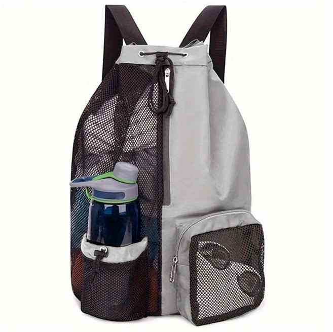 프로아름 수영 가방 롱핀 오리발 가방 메쉬백 프리 다이빙 백팩, 매쉬백팩 그레이