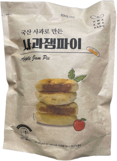 화과방 사과잼파이 45gx10, 10개, 45g