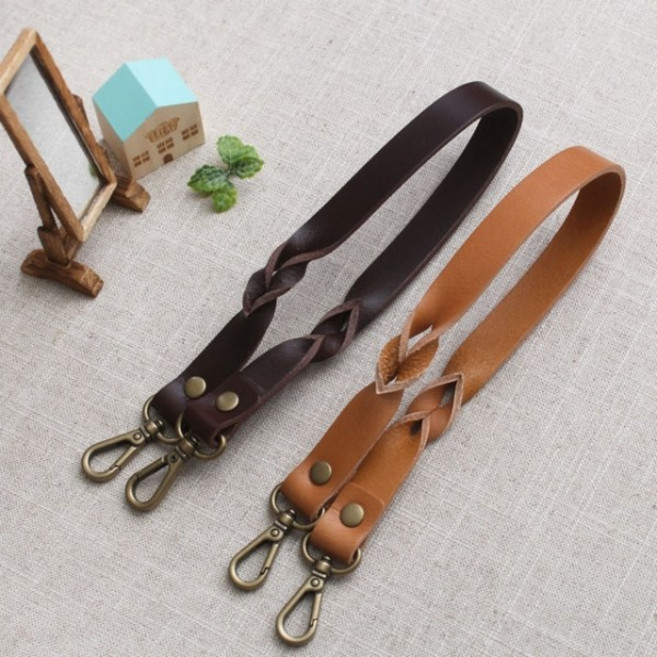 짱패브릭 통가죽) 꽈배기 가방끈 엔틱연결고리-2color, 초코브라운, 1개