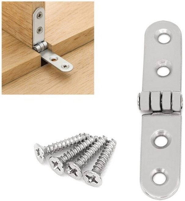 아이베란다 코너경첩 슬림형 힌지 가구철물 15x77mm, 1개