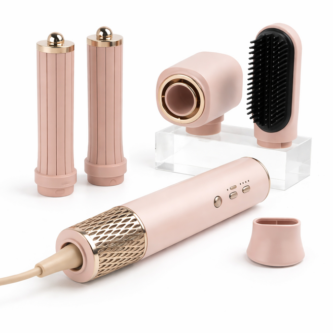슈어홈뷰티 올인원 BLDC 헤어랩 스타일러, 베이비핑크