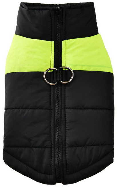 寵物防寒羽絨背心 撞色拉鍊保暖狗狗外套, 寵物防寒羽絨衣 4XL-綠色, 1個