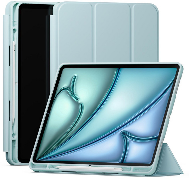 신지모루 스마트커버 펜슬 수납 태블릿 케이스, 소다, 1개