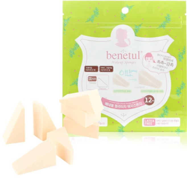 베네툴 젤리터치, 1개, 웨지 스폰지