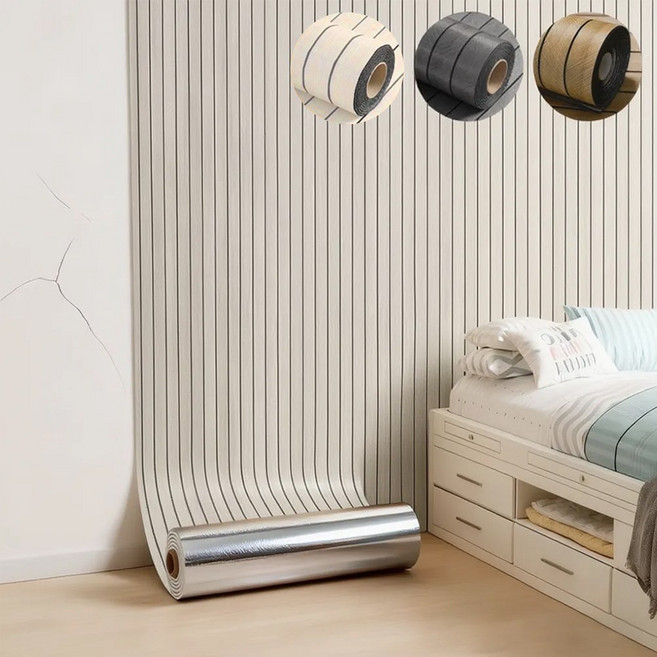 템바보드 벽지 습기 방지 단열 셀프 인테리어 시트지 곰팡이 방지 벽지, 그레이 01