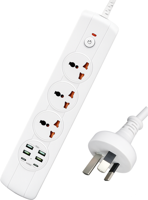 라이프디 호주 3구 멀티탭 USB 3000W 고출력 뉴질랜드 여행 워홀 어댑터 멀티어댑터, 1개
