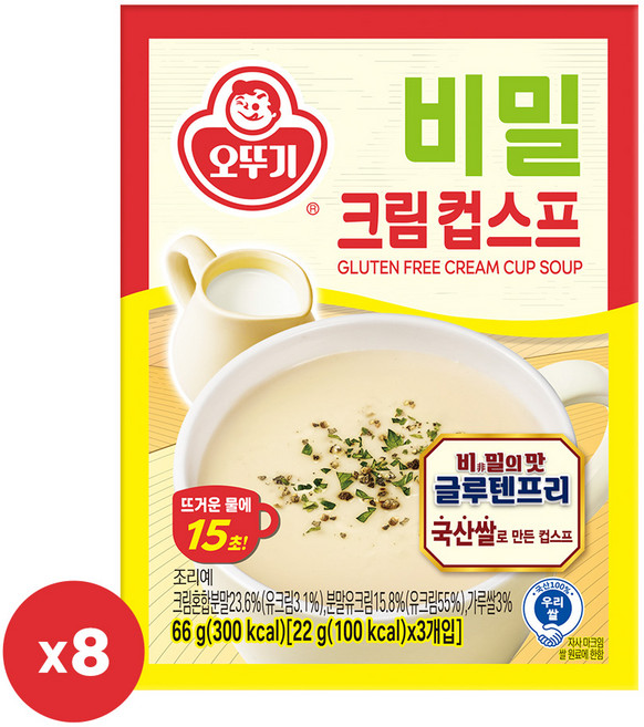 오뚜기 비밀 크림컵스프(22GX3) 8개, 22g, 24개
