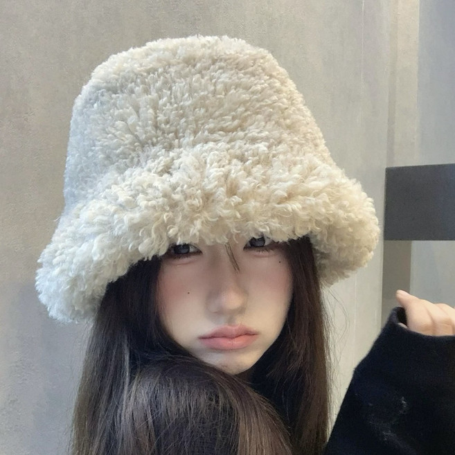 은무드 겨울 뽀글 부클 퍼 버킷햇 벙거지 모자