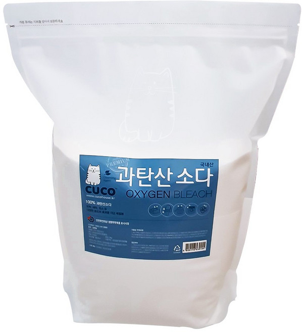 한내음 CUCO 과탄산소다 프리미엄 국내산 표백제 세탁 청소세제 얼룩제거, 5kg, 1개