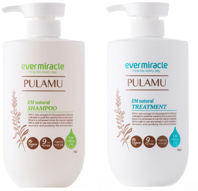 EM내추럴샴푸(750g)+EM내추럴트리트먼트(750ml) 착한샴푸 지루성두피 모발건강 윤기있는머릿결, 1개
