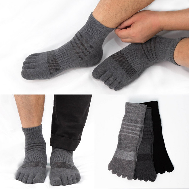 시너싹스 남성용 이중밴딩 매쉬링글 발가락 양말 4켤레