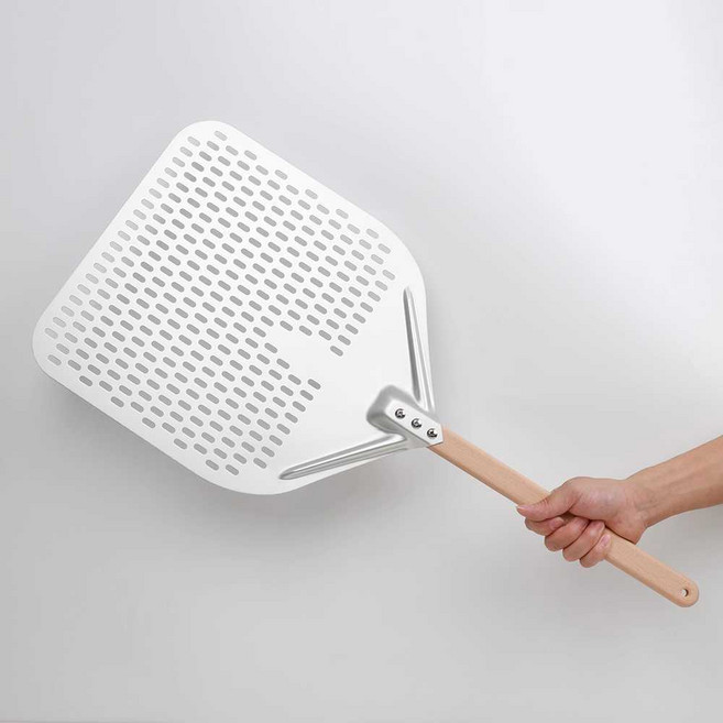 화덕피자 삽 대형 오븐 뒤집개 피자 주걱 평평한 화덕, 1개, 16인치 / 원형 피자 타공 60cm 나무 손잡이