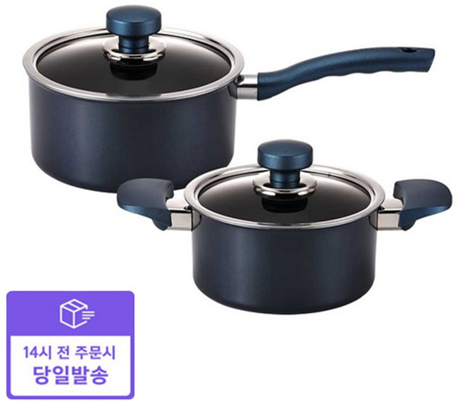 [해피콜] [빠른배송] 클래식 다이아몬드 냄비 2종 세트 (18편 20양), 1세트