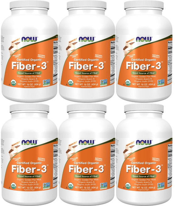 나우푸드 고흡수 파이버 3 파우더 분말, 6개, 454g