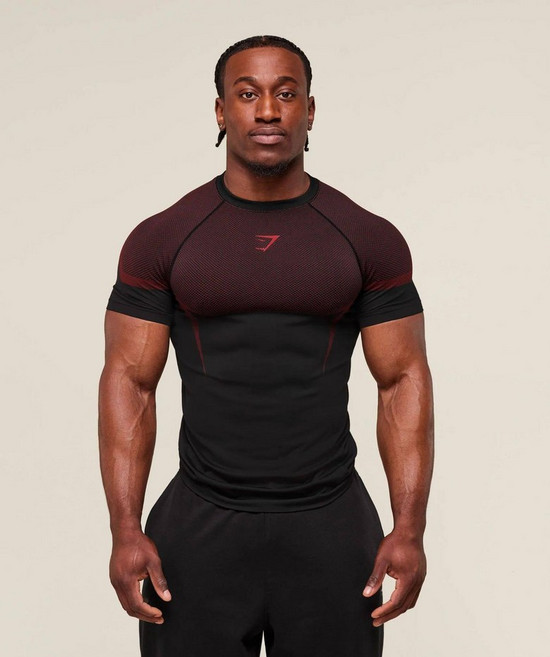 짐 GYM SHARK 컴프레션 반팔 티셔츠 패턴 6컬러 기능성 티