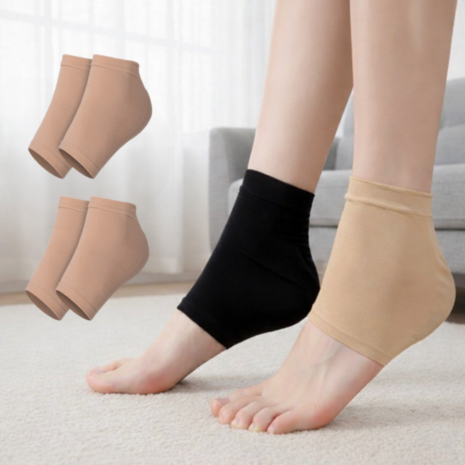 원앤모어 실리콘 발뒤꿈치 각질케어 풋패드, 스킨, 2세트