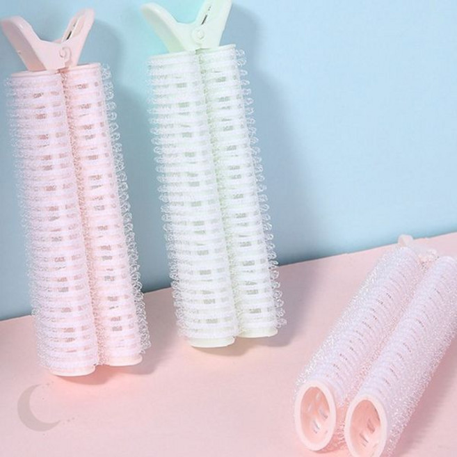 앞머리 볼륨 헤어롤 가르마 뿌리 세팅 구루퍼 그루퍼 헤어 스타일링 고정 집게, 1개, 핑크