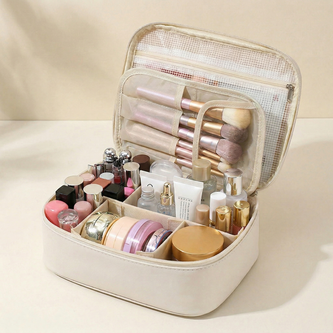 예그리나 대용량 화장품 파우치 방수 여행용 메이크업 가방