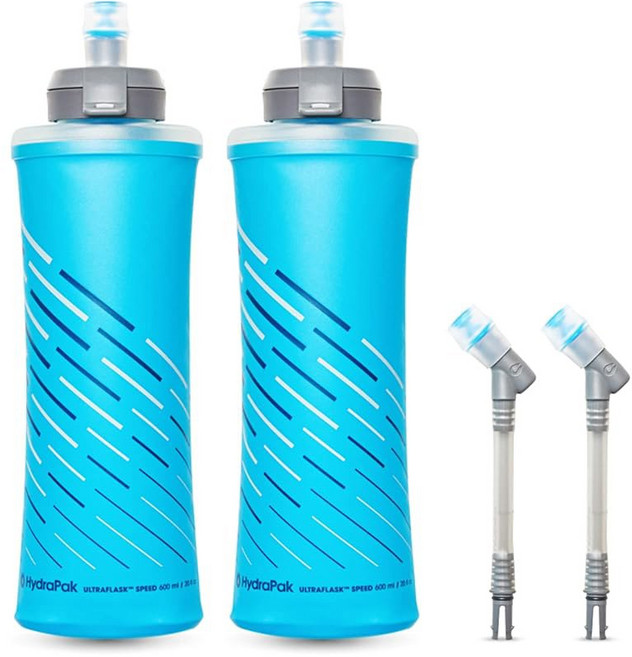 하이드라팩 울트라플라스크 속도 500ml 또는 600ml 쉽게 열 수 있는 캡이 수분 조끼 및 러닝 팩용 접이식 소프트 플라스크 물병, HydraPak UltraFlask 스피드 (500ml