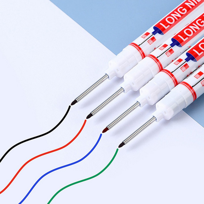 20MM 롱 긴 마커 마카 펜 욕실 목공 홈 인테리어 유성, 블루