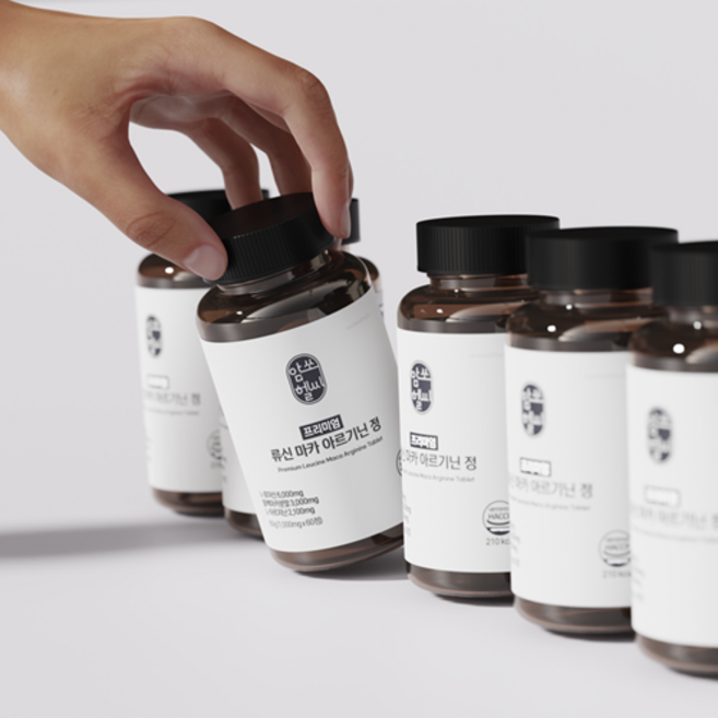 프리미엄 류신 마카 아르기닌 정 1000mg x 60정 L-로이신 블랙마카분말 L-아르지닌, 5개
