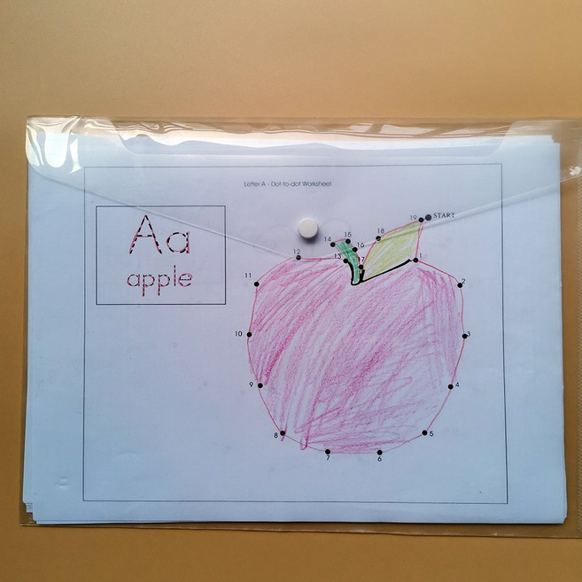 26 Letters A-Z Alphabets 어린이 홈스쿨 워크북 학습 Abc 26글자 알파벳 영어 워크북, Style C