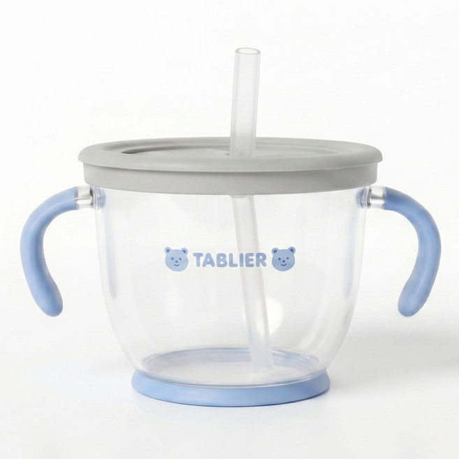 따블리에 유아용 이지 자기주도 양손 빨대컵 BPA FREE, 150ml, 1개, 블루